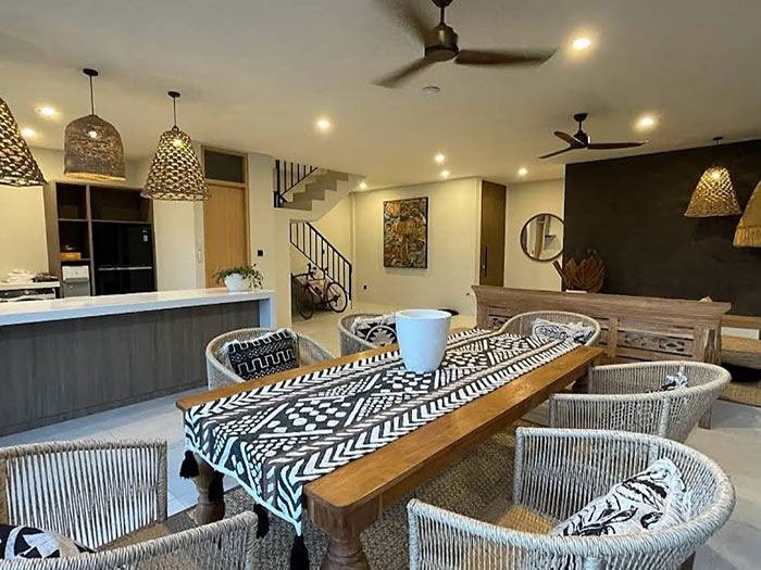 kammara villas, dining area